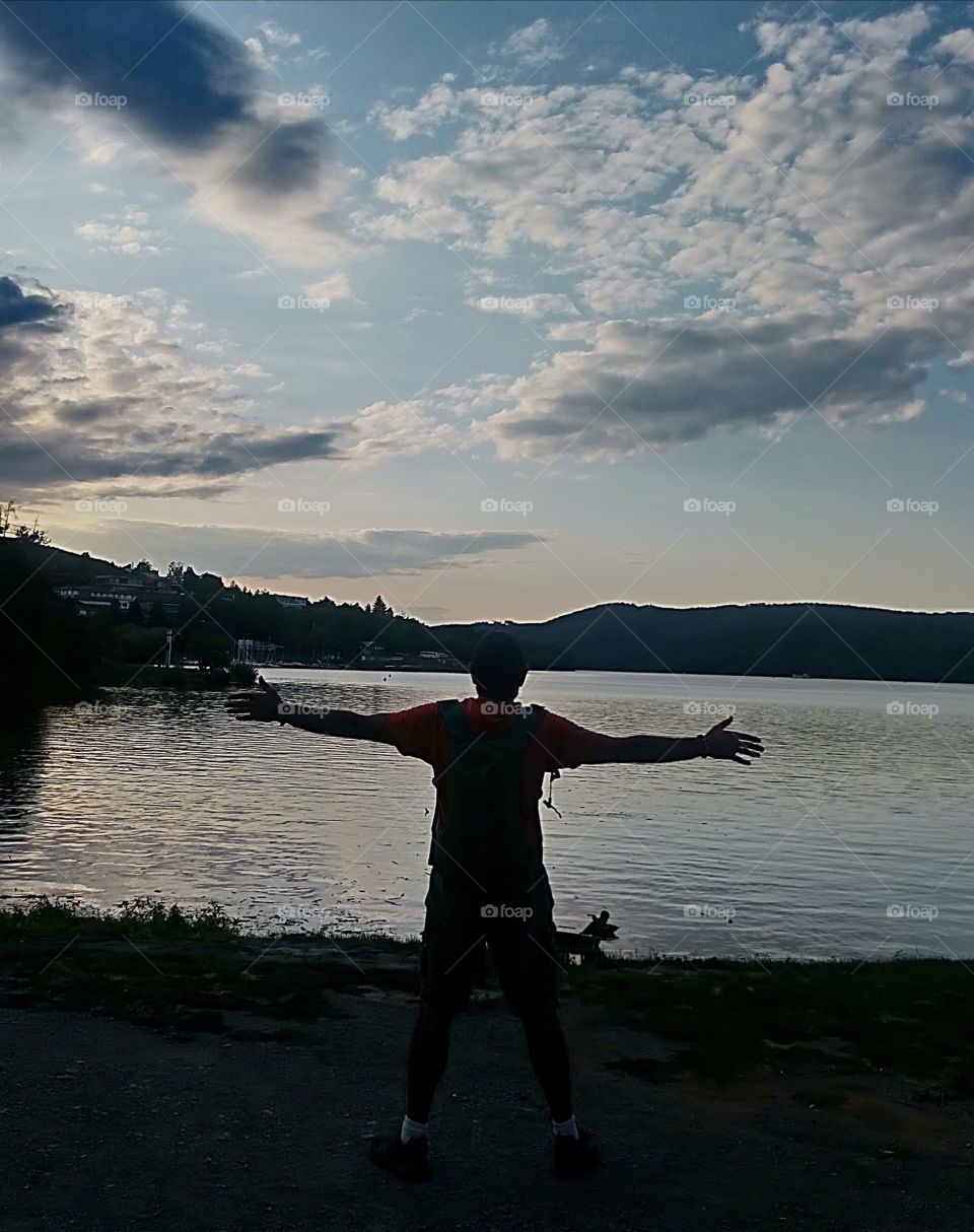 Embracing the sunset