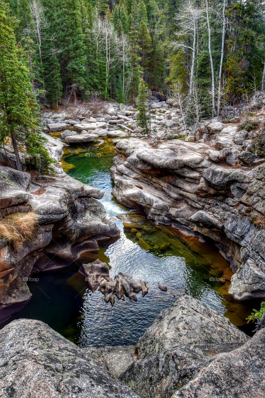 Stream flowing in water