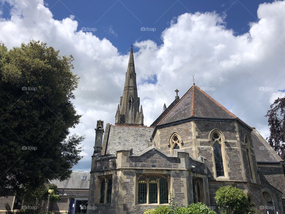 Popular Exeter City Church on a spring like day, rather than a summer one.