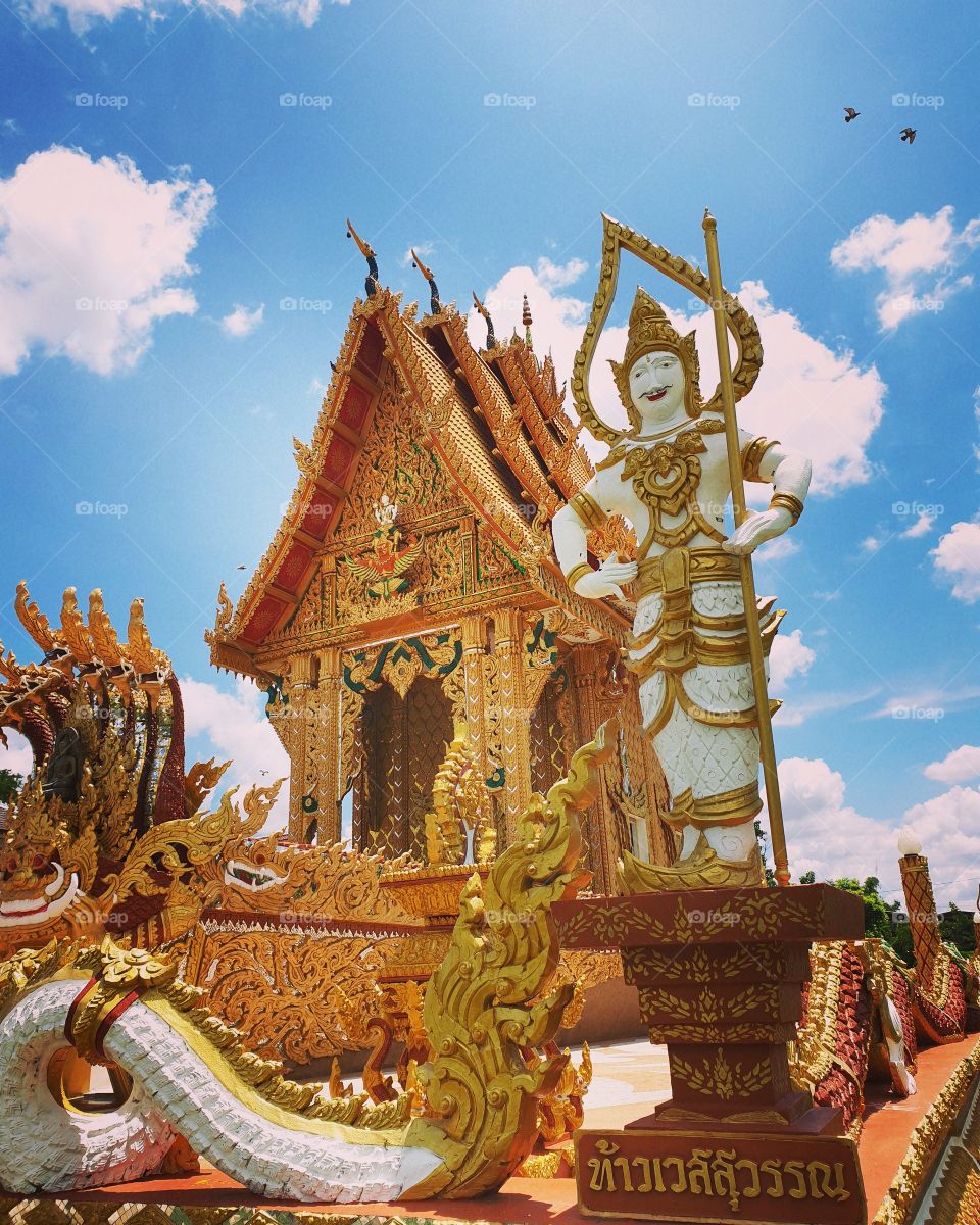 "Nong Hu Ling", a beautiful temple in Mahasarakham province, Thailand