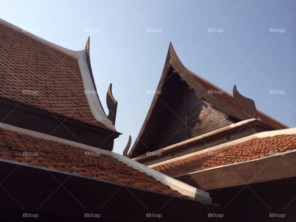 Thai traditional house roof