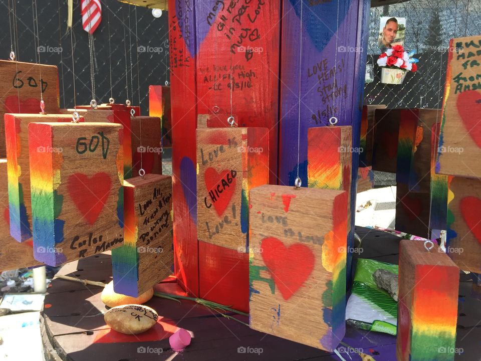 Memorial for victims of Pulse nightclub massacre in Orlando