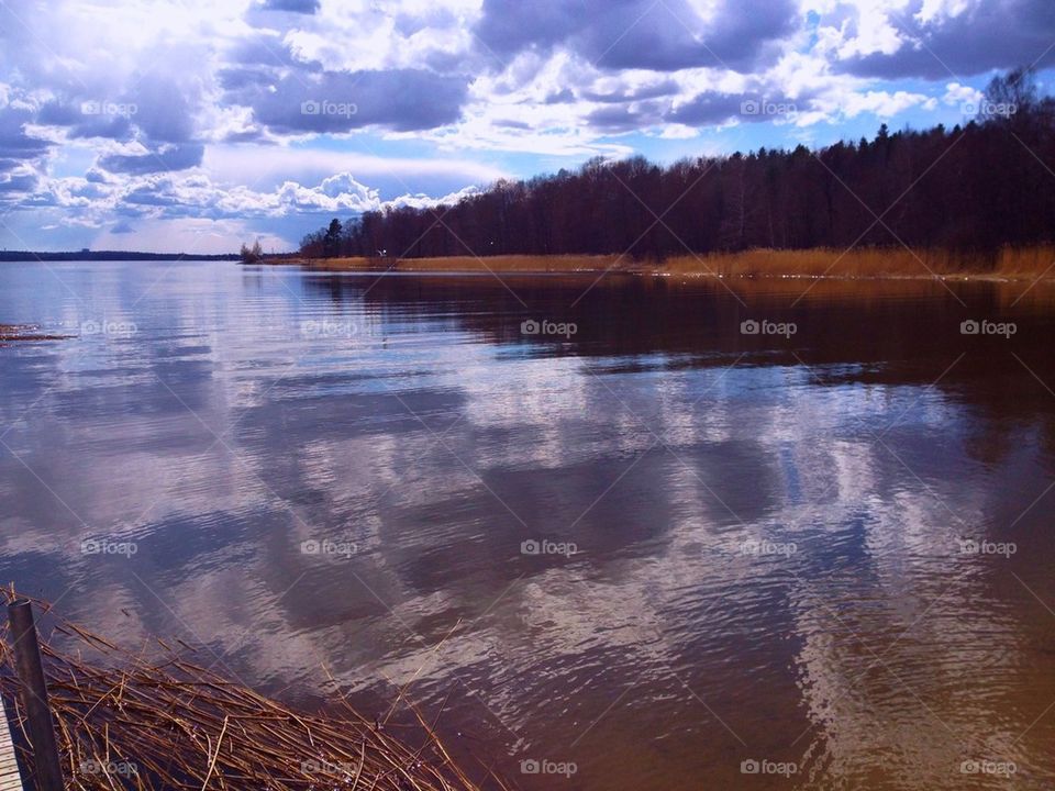 Clouds in the water