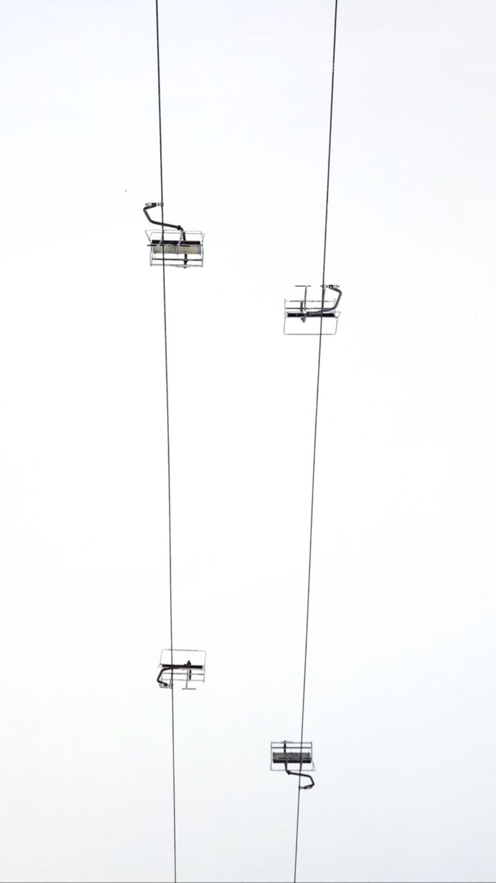 Empty Ski Lift from above. 