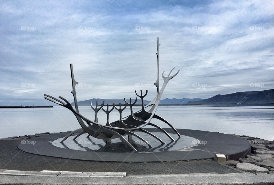 The Sun Voyager. Sculpture in Reykjavik, Iceland. 