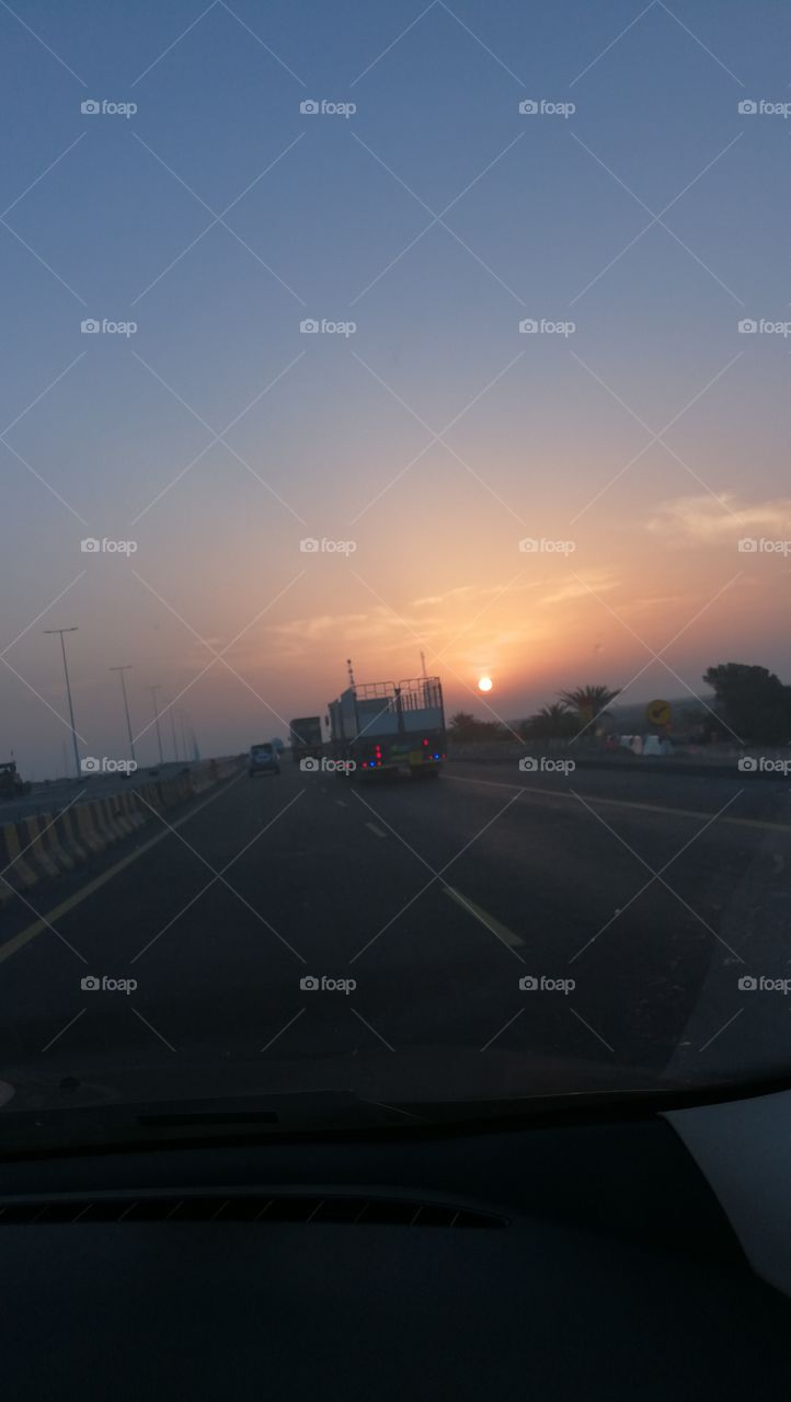 Sunset, Transportation System, Vehicle, Travel, Dawn