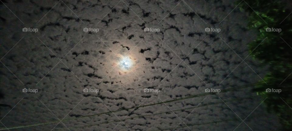 Night sky with clouds