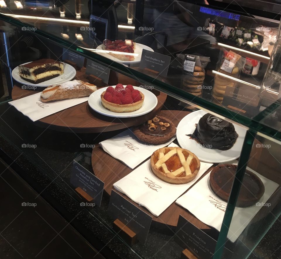 Pastries (pies, cakes and tortes) at Starbucks Reserve in Greenwich, NYC