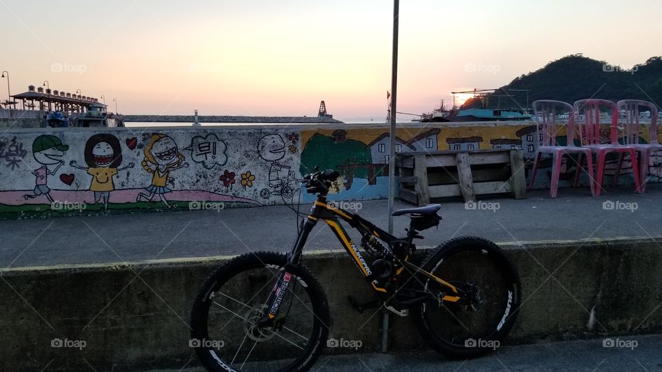 sunset bike