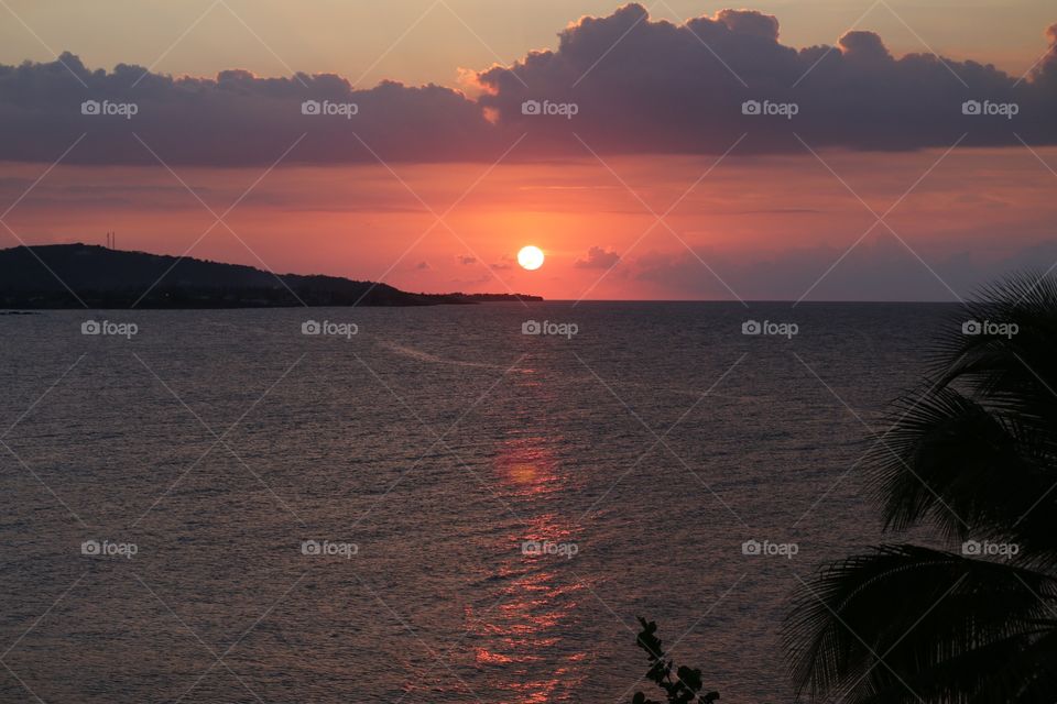 Montego Bay Sunset. Sunset over Montego Bay Jamaica