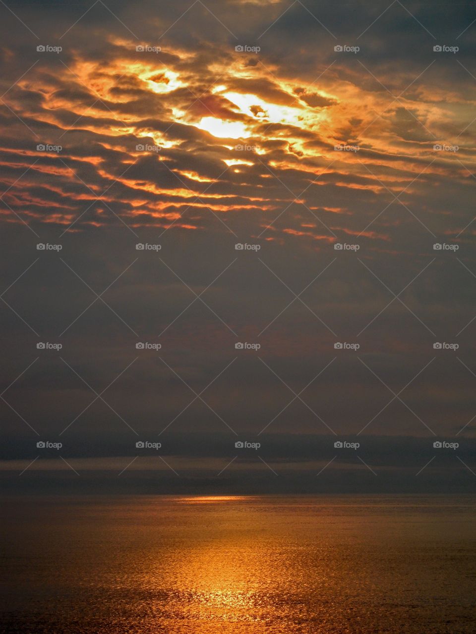 Beautiful Textured Sunset Over Ocean "Soak It In"