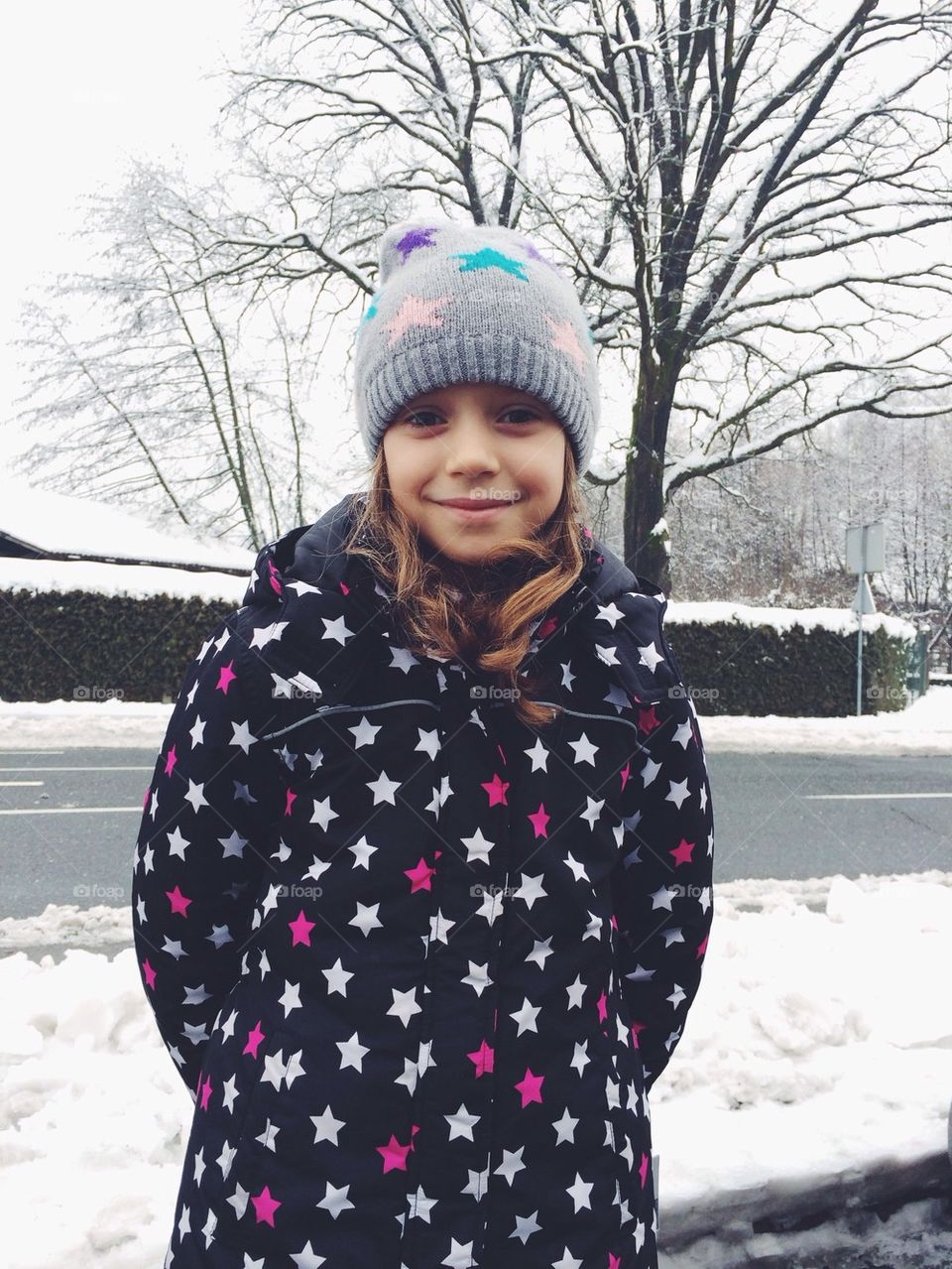 Little winter star girl