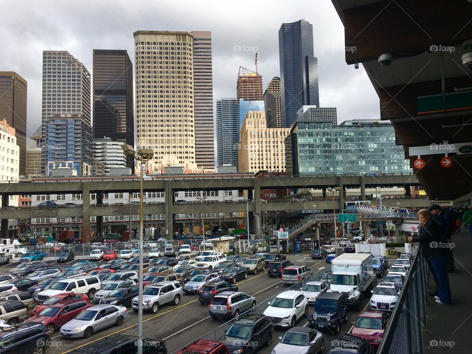 Seattle Ferry Terminal Traffic