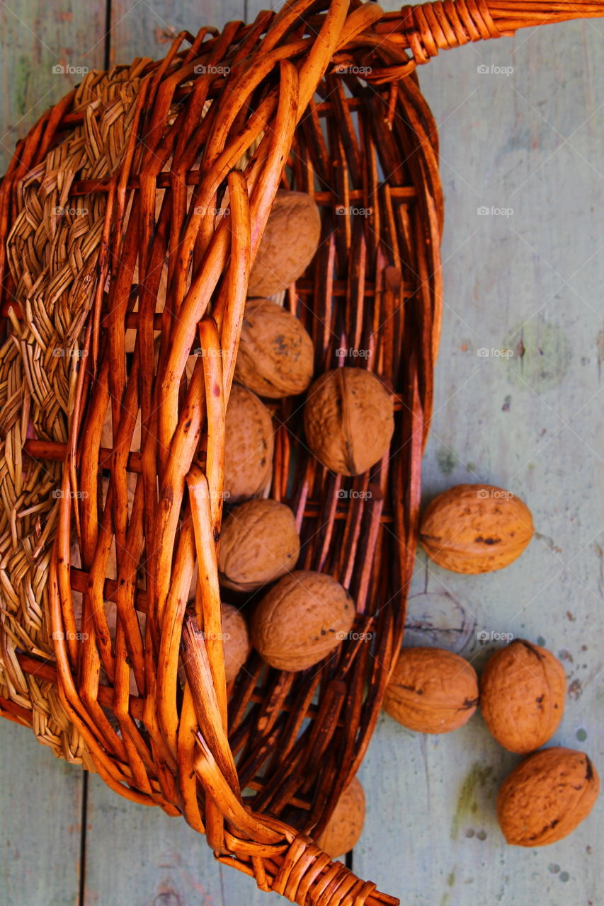 Walnut in the basket