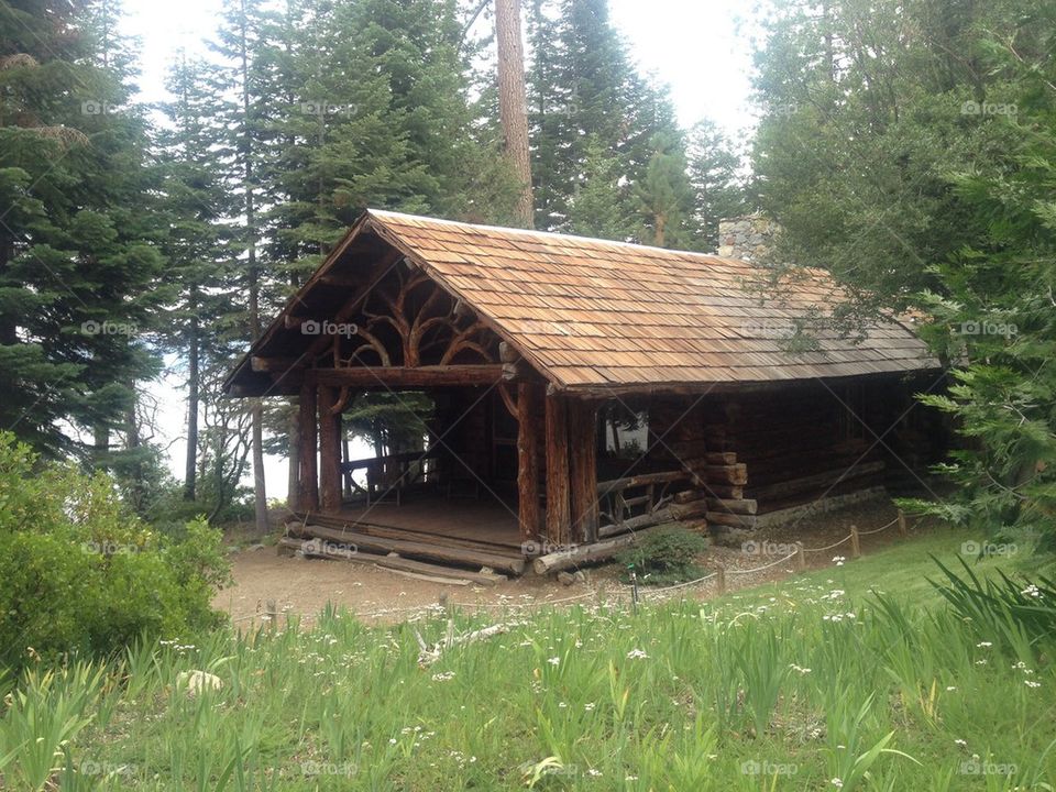 cabin by the lake