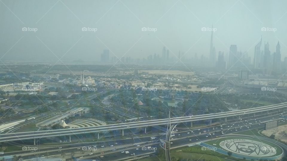 Dubai in fog