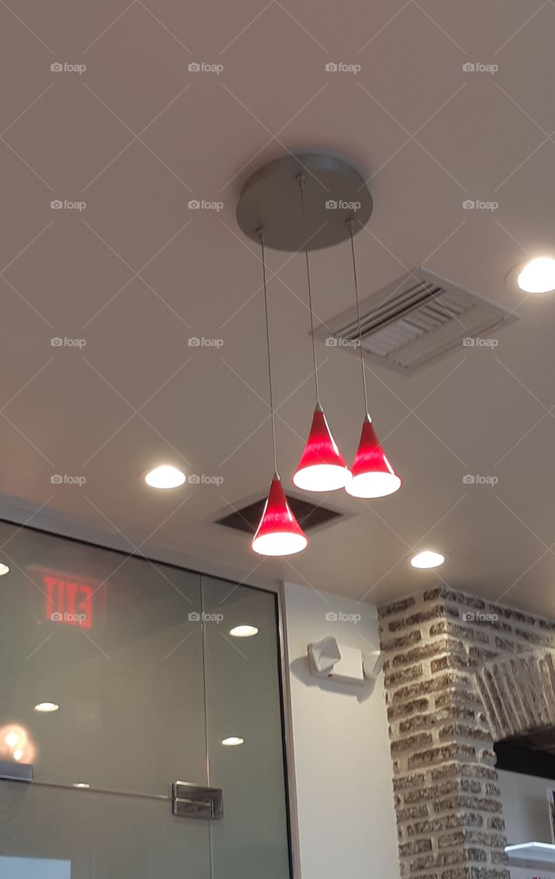 lamps in the ceiling