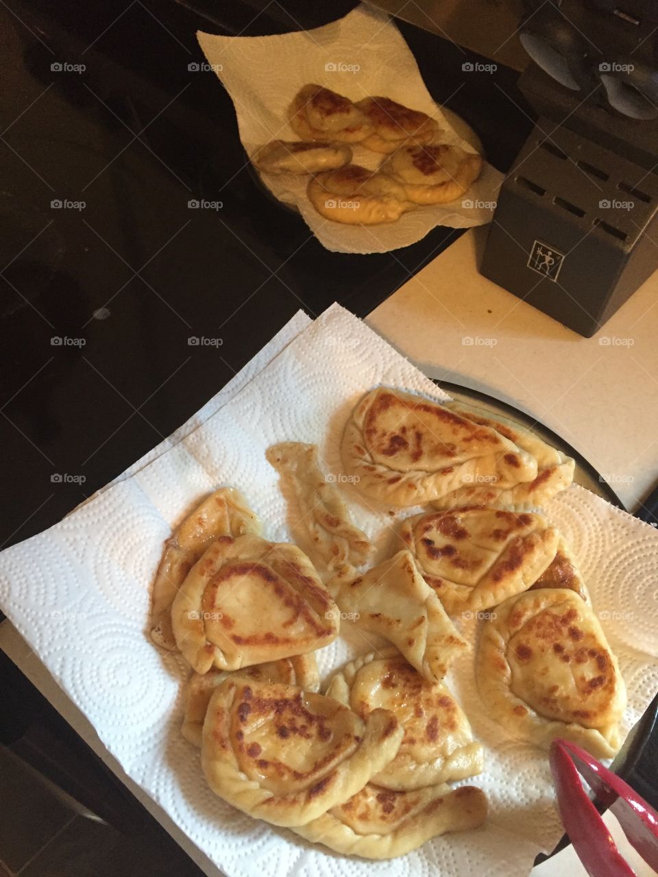 Homemade pierogies made by my Polish mother...delicious. 