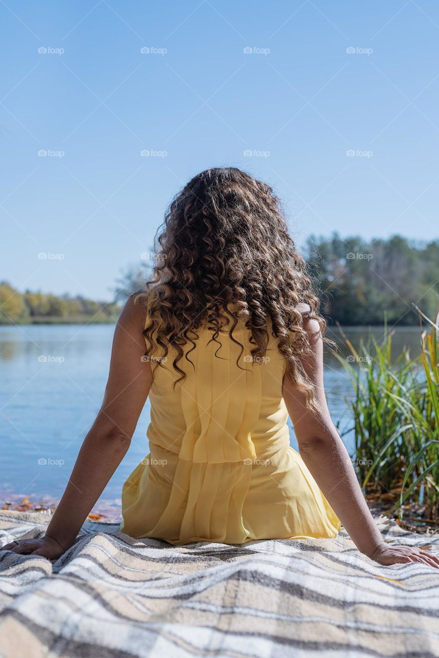 woman with beautiful hair