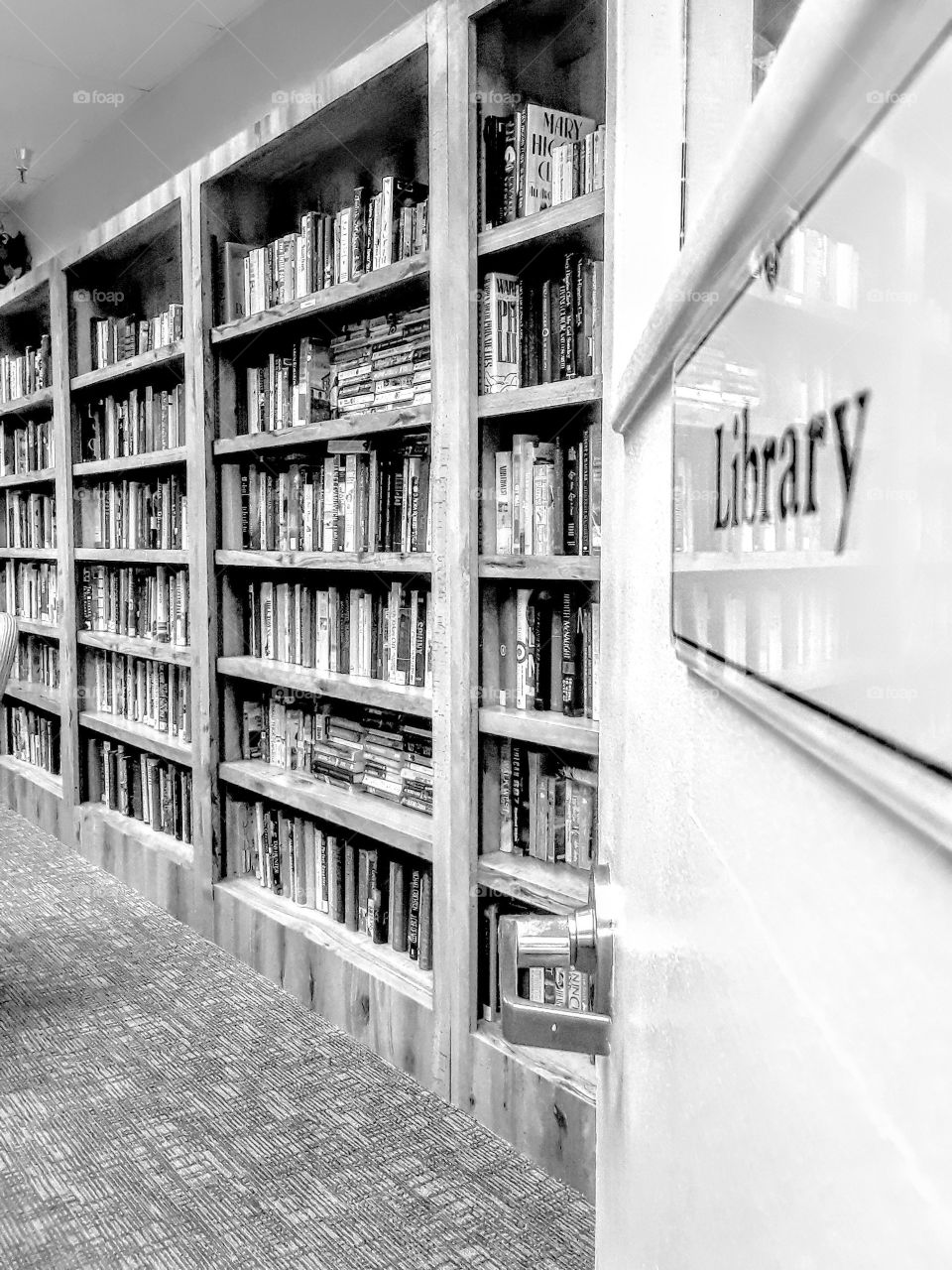 small library in retirement home.