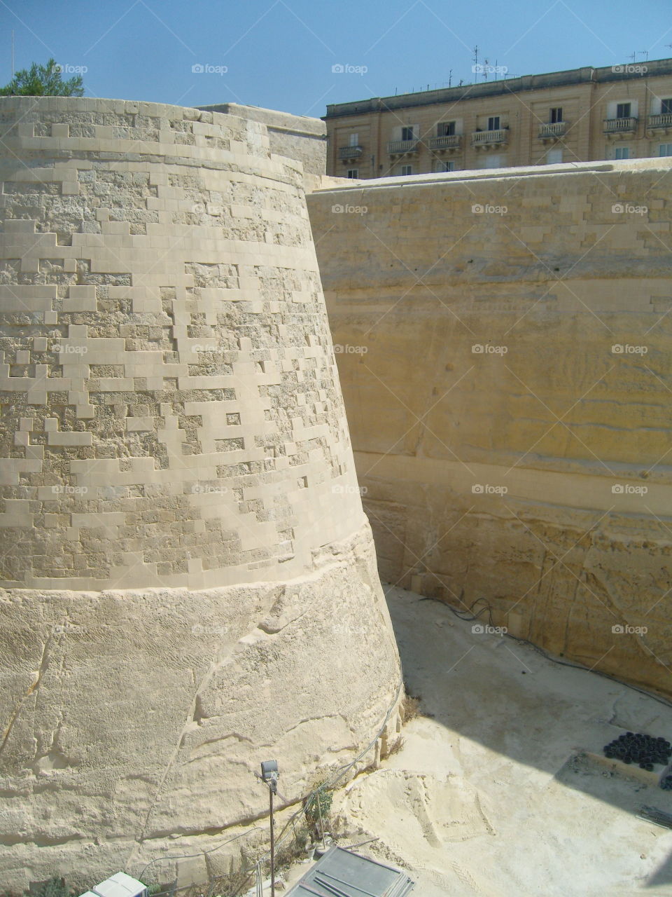 Malta limestone ramparts