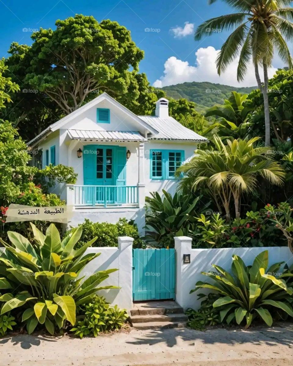 Glory be to God, the magnificent and picturesque view and the natural green trees are a view that is nothing more wonderful than it