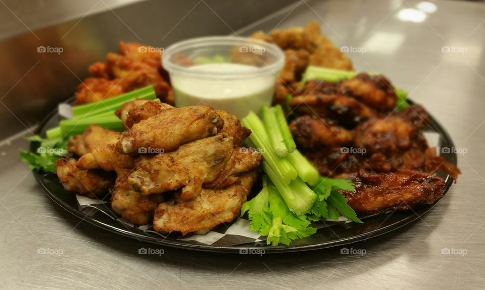 Chicken Wings Platter. Yummy football food!