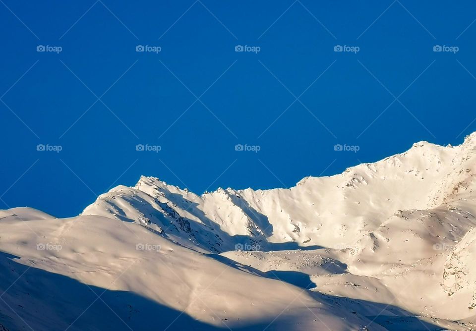 shades of snow; beautiful mountain