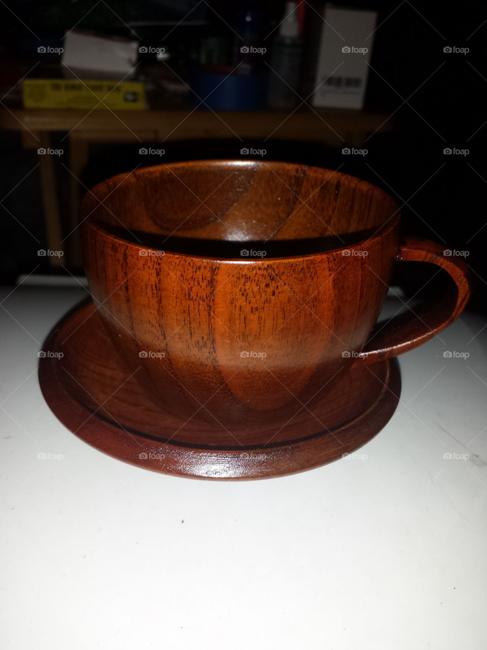 wooden coffee cup