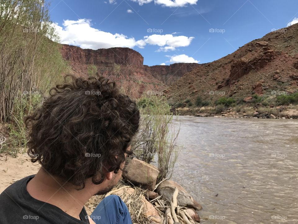 Enjoying the river view