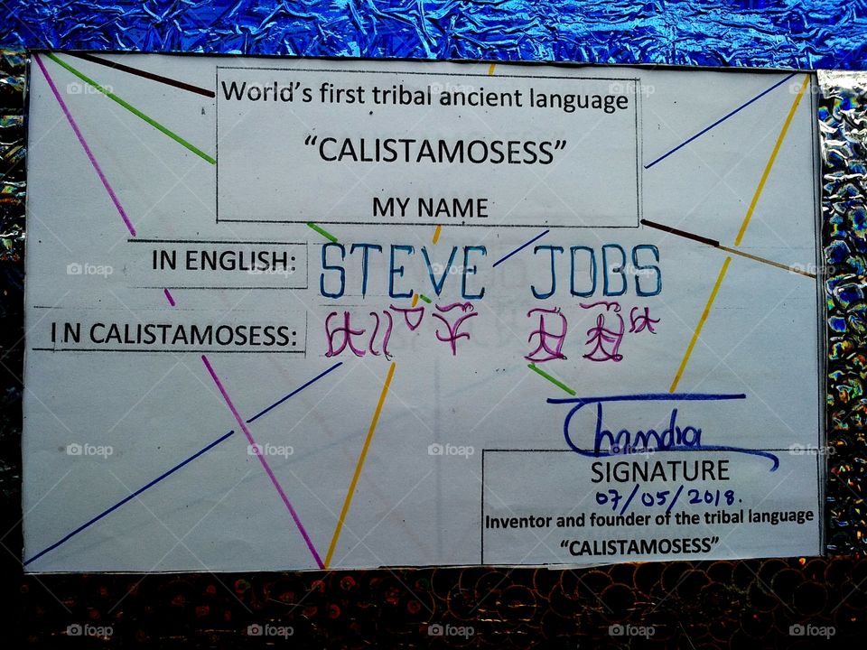 the former CEO of the APPLE  company STEVE JOBS written in the CALISTAMOSESS .