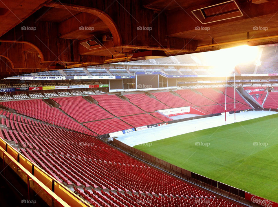 sport field grass sunset by calvinkay