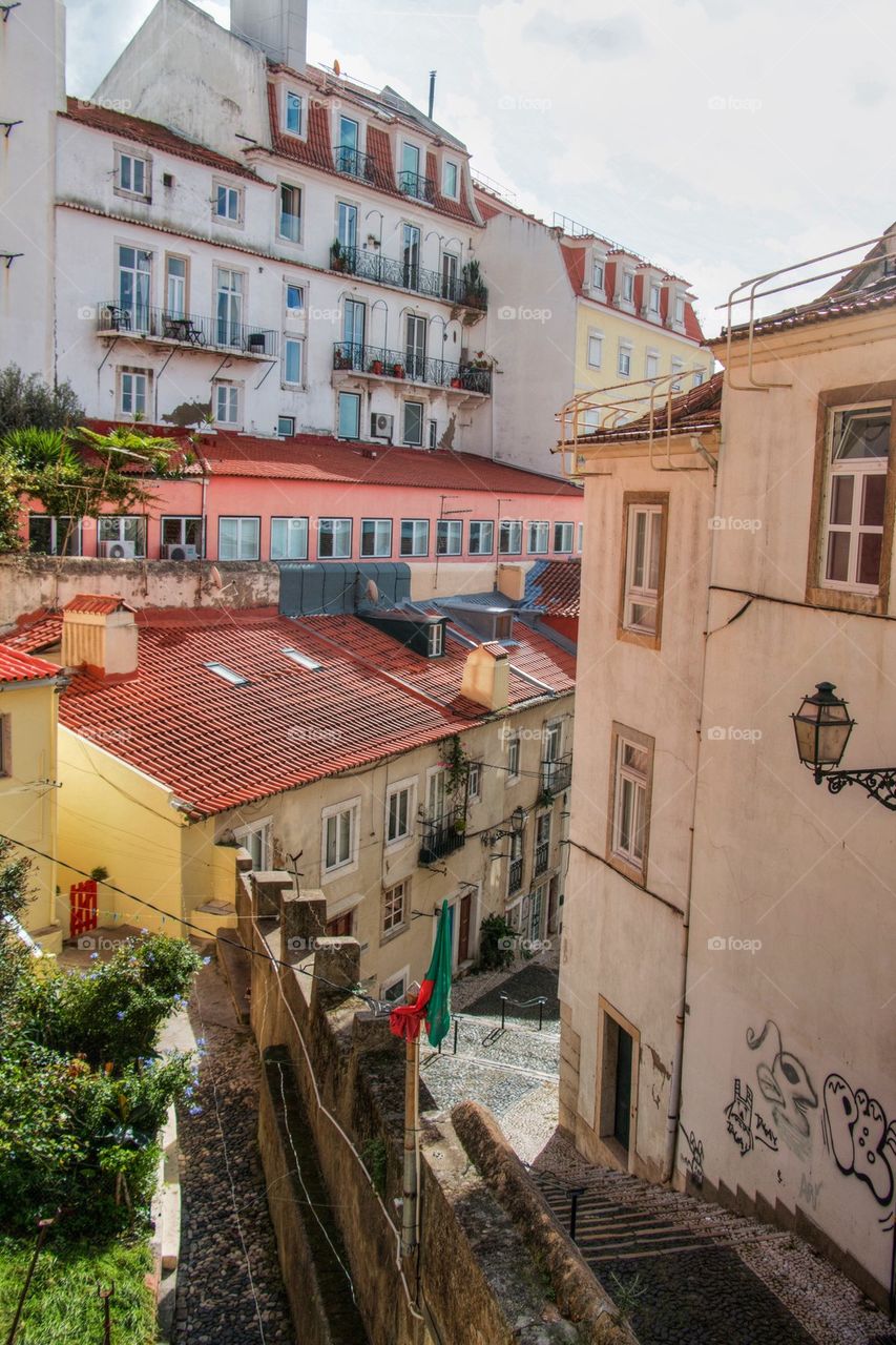 Hills and steps in lisbon 