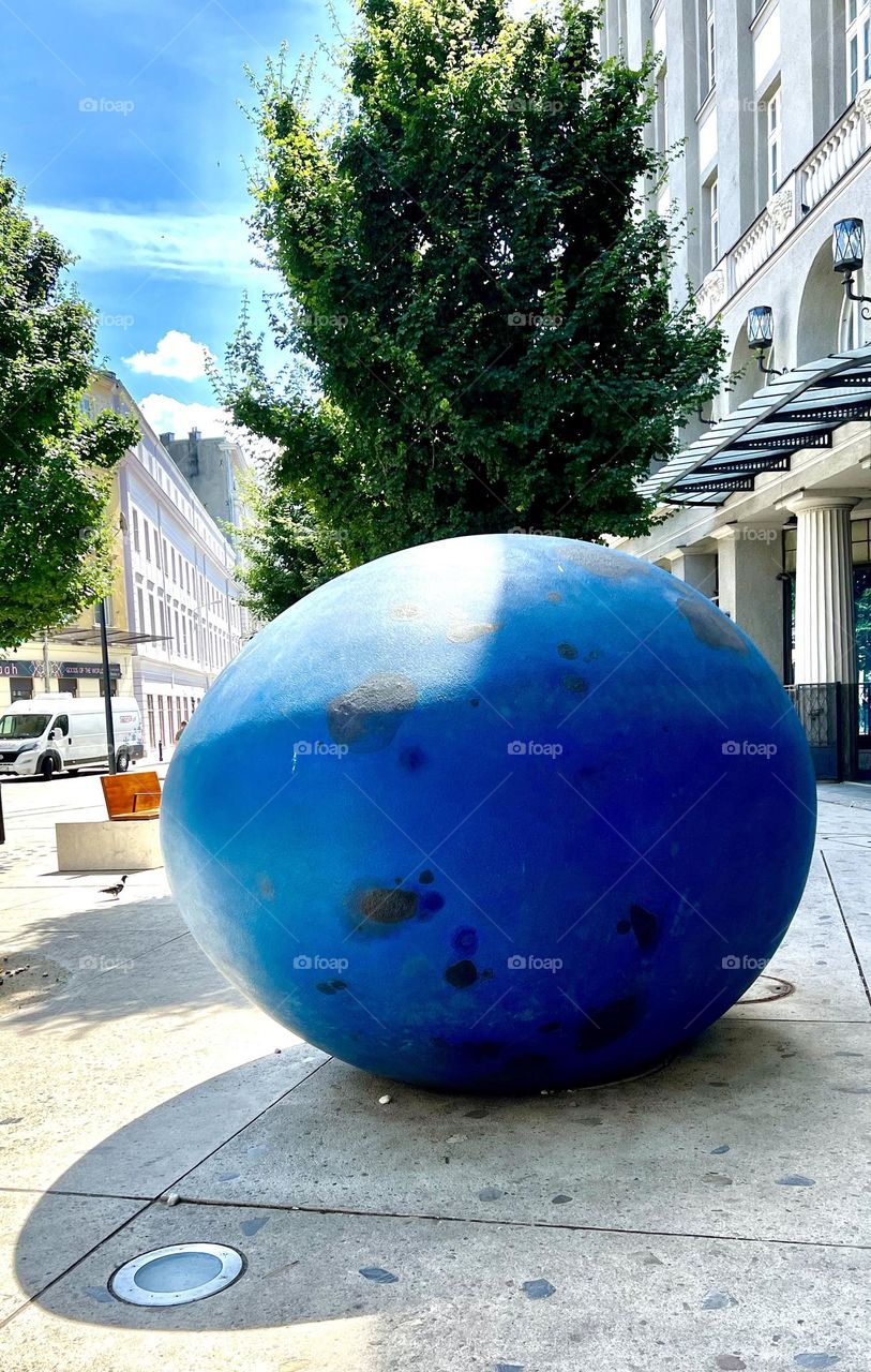 A giant egg in the center of Warsaw. You can hear a heartbeat inside