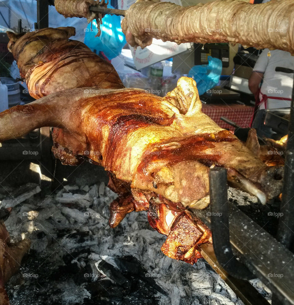 skewered pork bbq