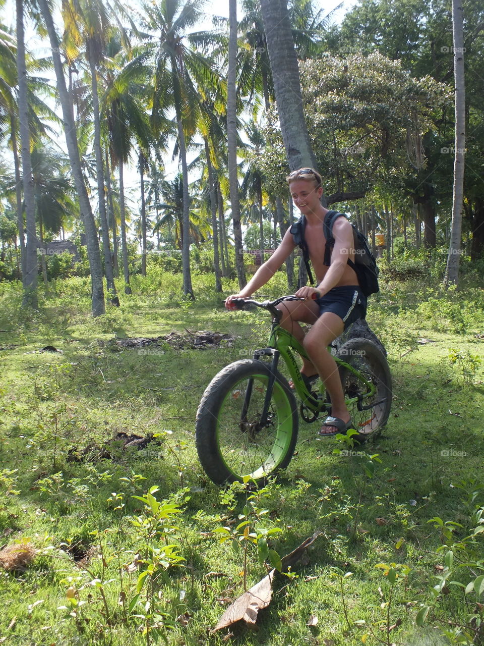 Gili island bike riding