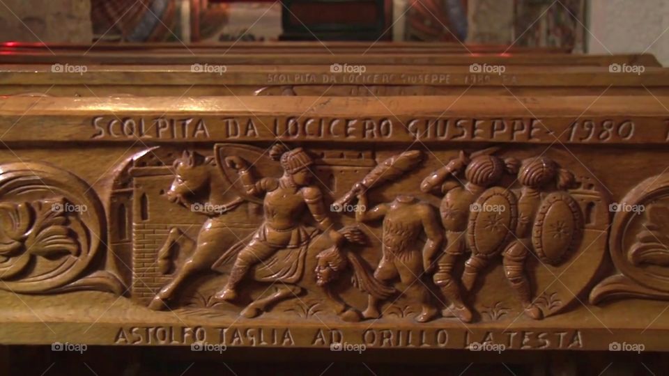 Teatro dell'opera dei pupi dei Fratelli Cuticchio, particolare del palco. Palermo