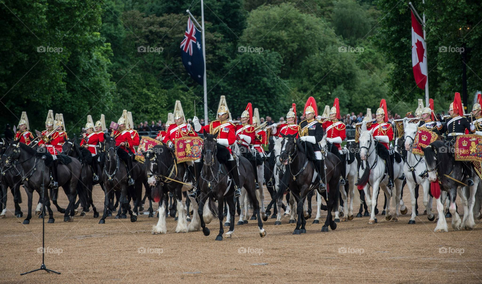 Household Cavalry Band March to Whitehall Horse Parade