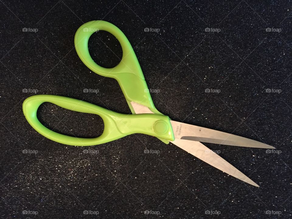 Green scissors