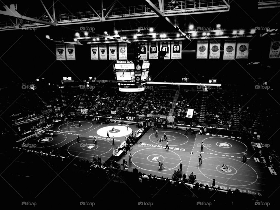 Big shot of Times Union Center for NYS Wrestling Championships