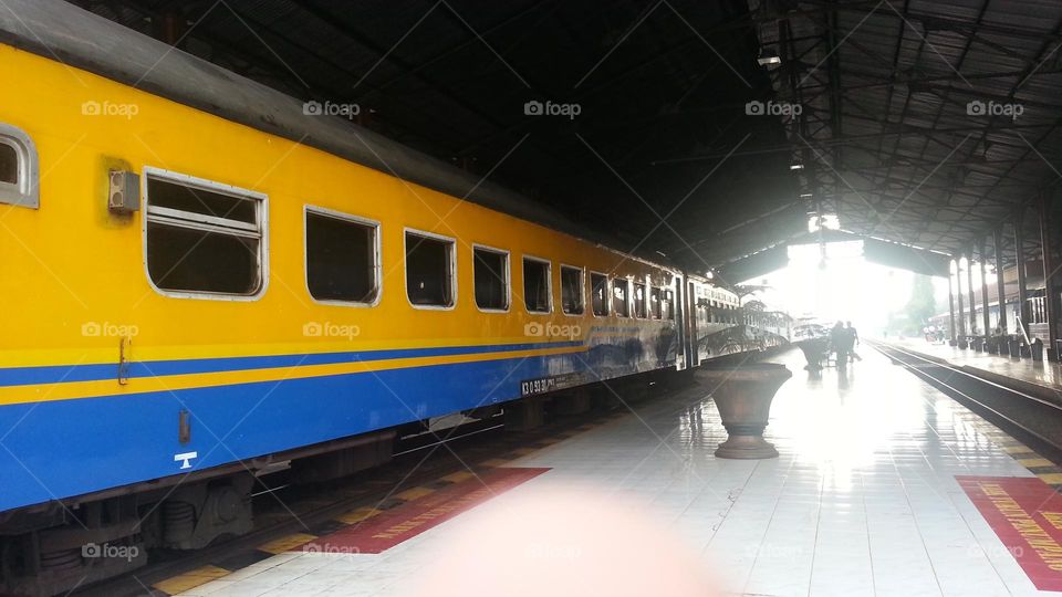 Old Diesel Train Unit in Indonesia made by PT Inka Madiun