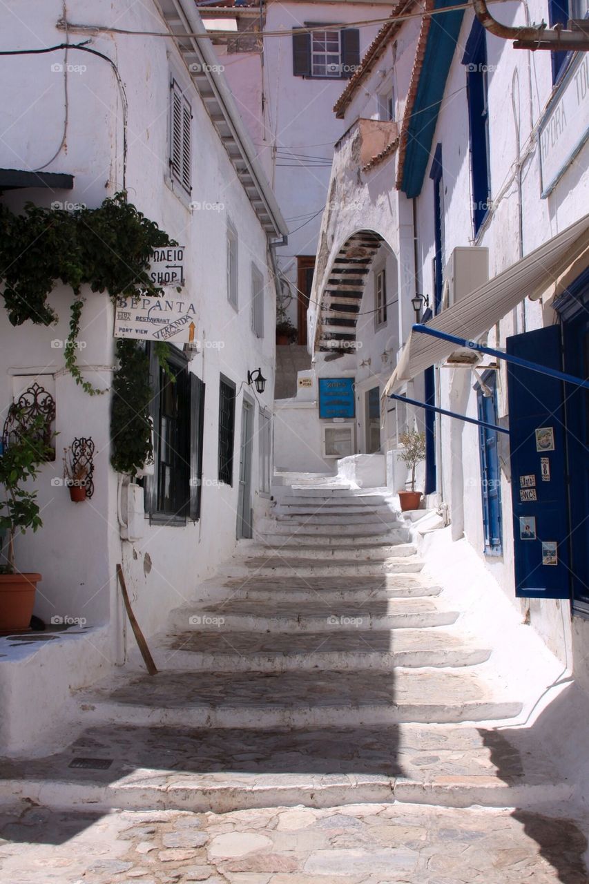Greek White and Blue