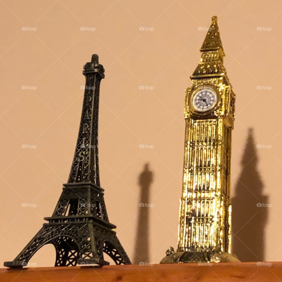 The Eiffel Tower and Big Ben