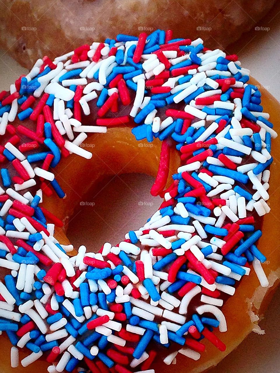 Red White and Blue Donut 