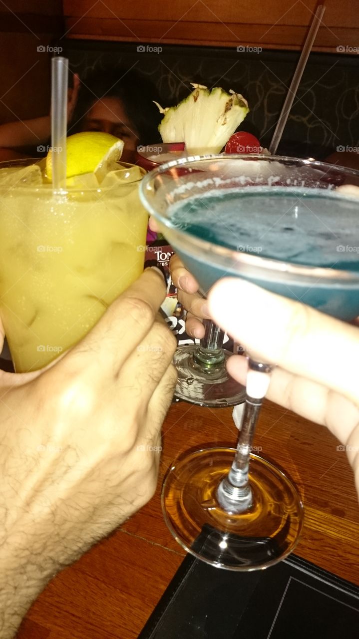 cheers with friends