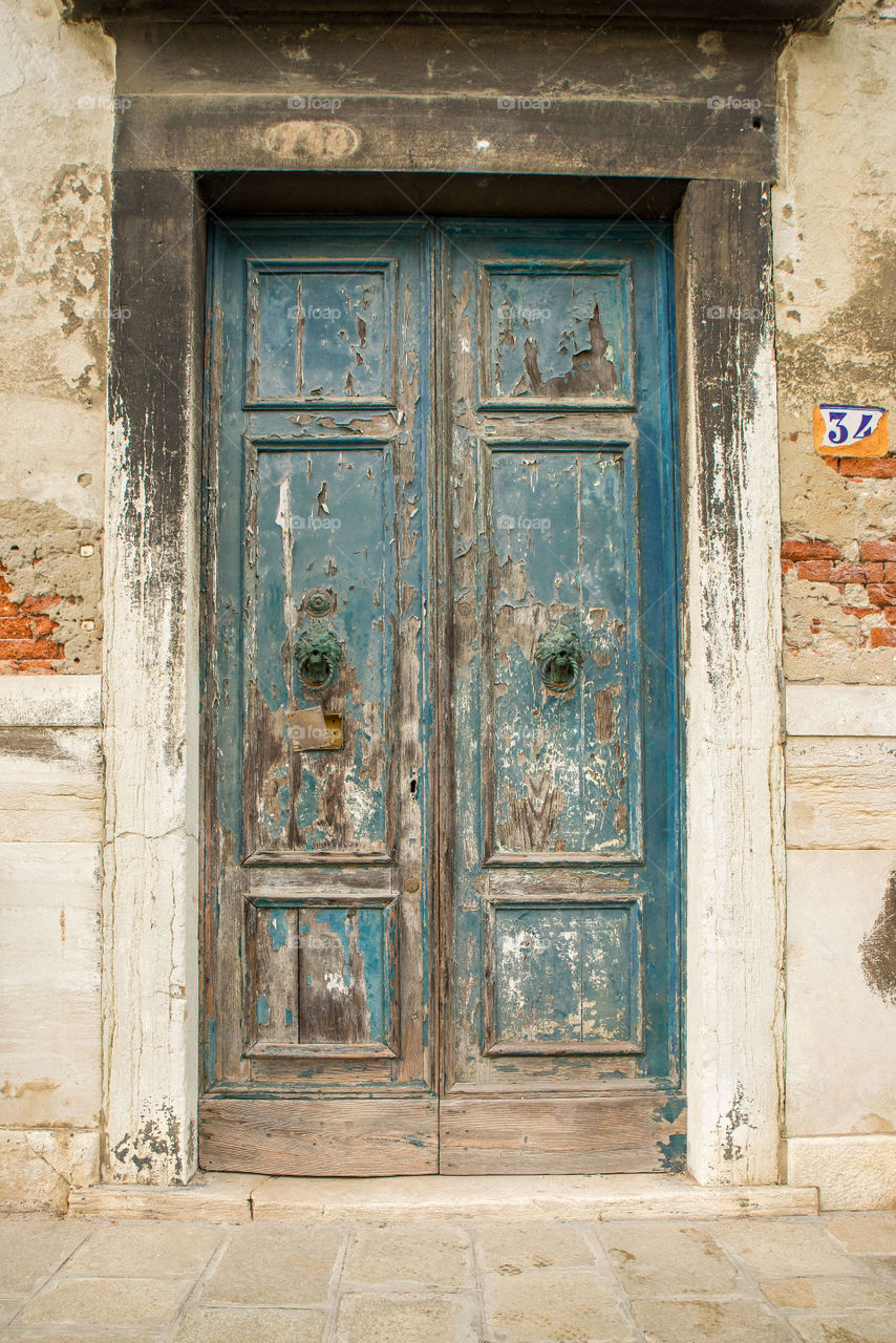 Old door in venice