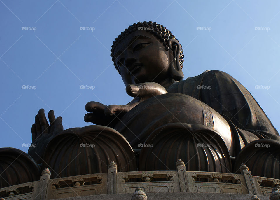 That’s the Big Buddha , located at Lantau island in Hong Kong . Beautiful experience ❤️
