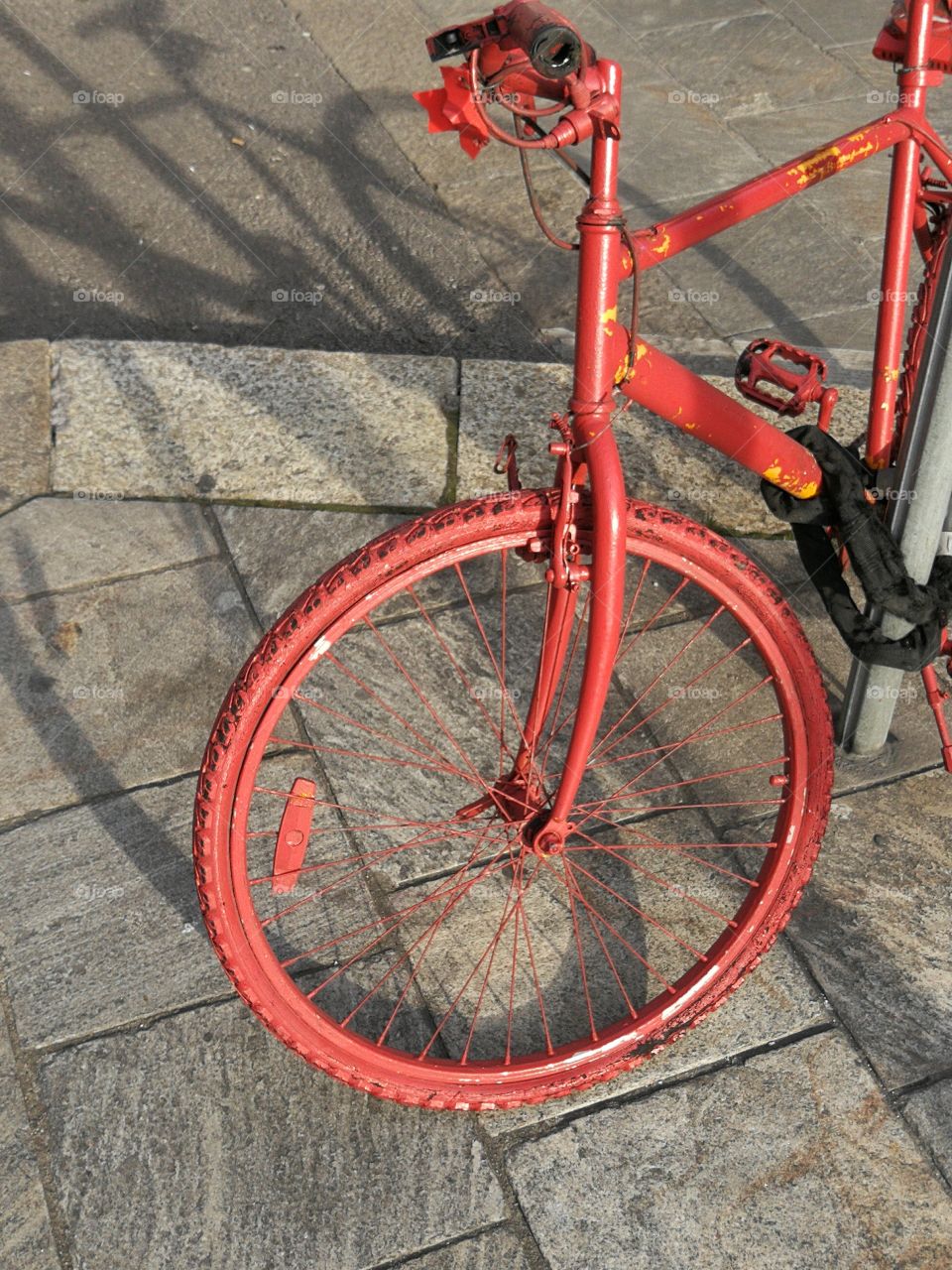 Corallo coloured bicycle