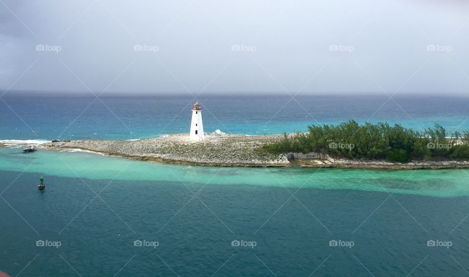 Distant view of bahamas lighthouse