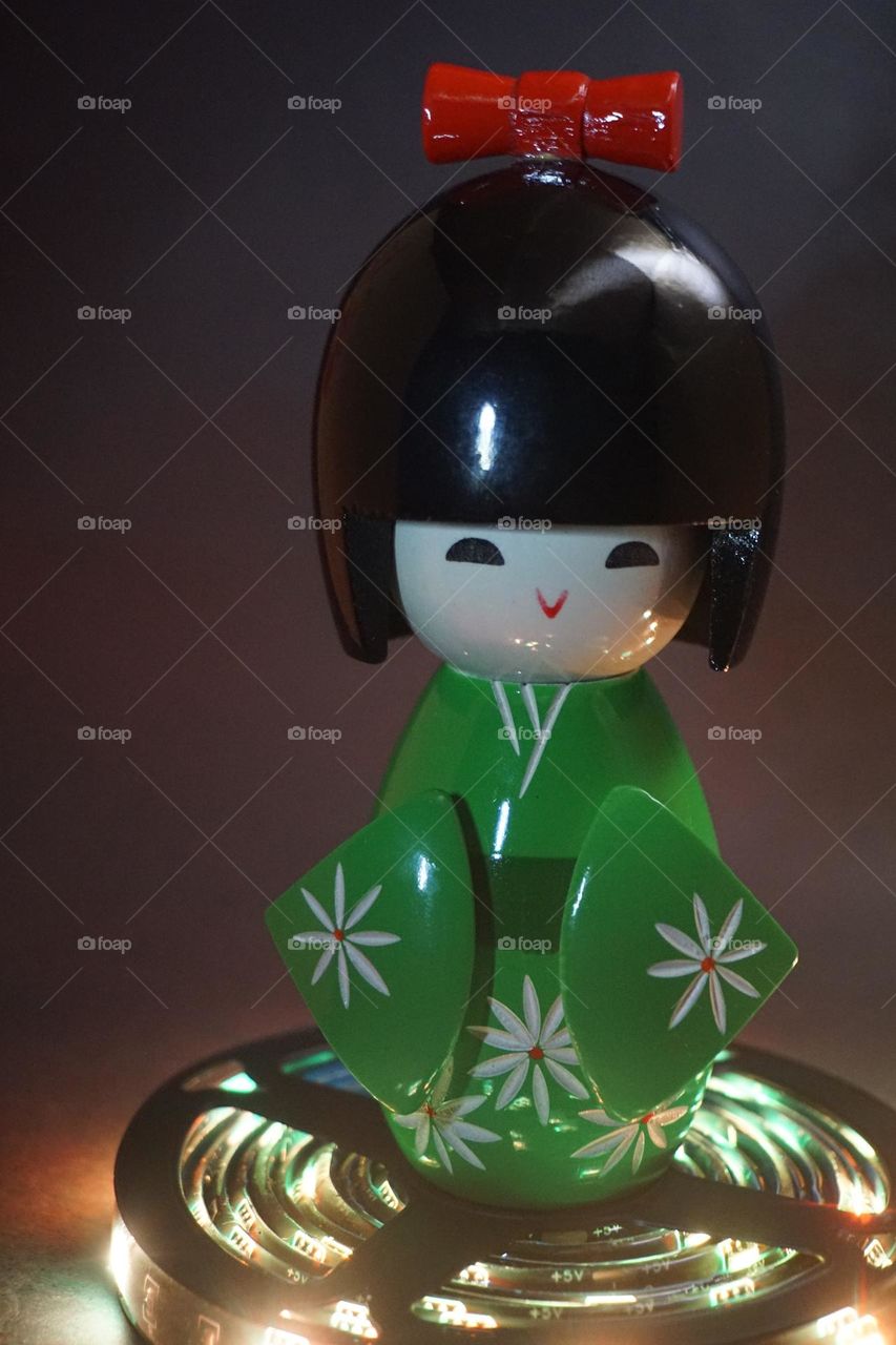 Japanese wooden doll.